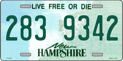 NH license plate 2839342