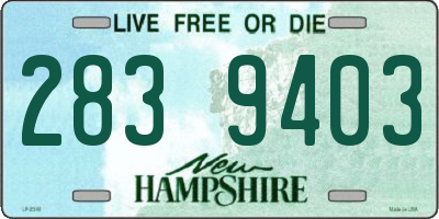 NH license plate 2839403