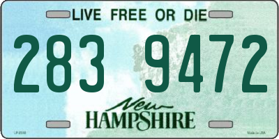 NH license plate 2839472