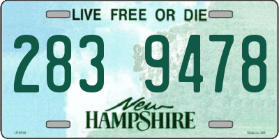 NH license plate 2839478