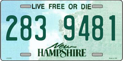 NH license plate 2839481