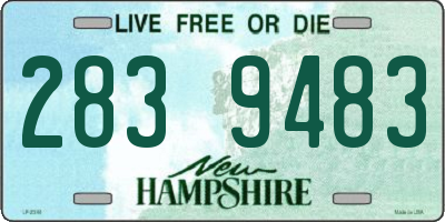 NH license plate 2839483