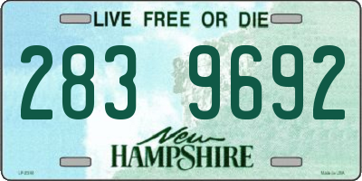 NH license plate 2839692