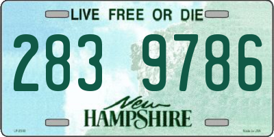 NH license plate 2839786