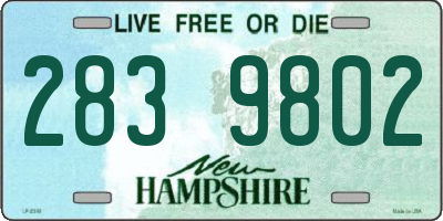 NH license plate 2839802