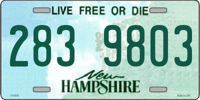 NH license plate 2839803
