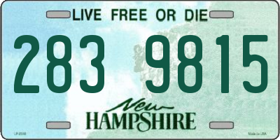 NH license plate 2839815