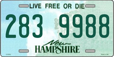NH license plate 2839988