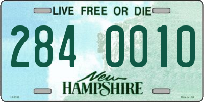 NH license plate 2840010