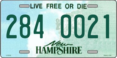 NH license plate 2840021
