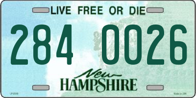 NH license plate 2840026