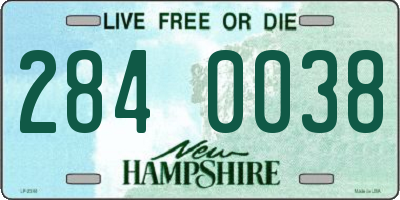 NH license plate 2840038