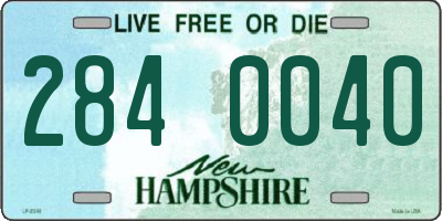 NH license plate 2840040