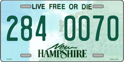 NH license plate 2840070