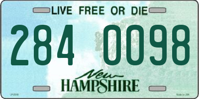 NH license plate 2840098