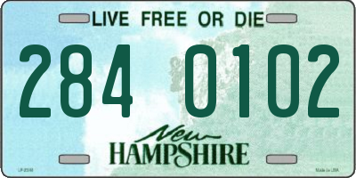 NH license plate 2840102
