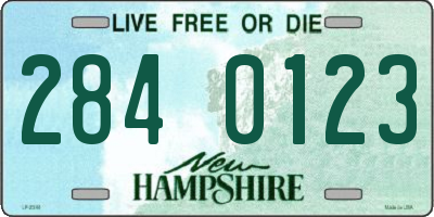 NH license plate 2840123