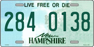 NH license plate 2840138