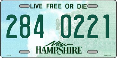 NH license plate 2840221