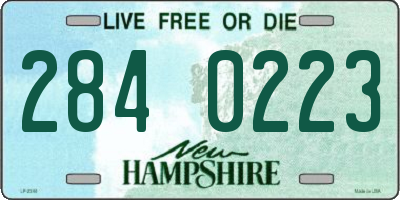 NH license plate 2840223