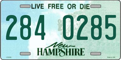 NH license plate 2840285