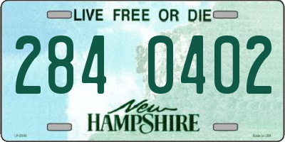 NH license plate 2840402