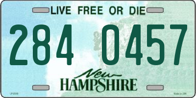 NH license plate 2840457