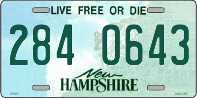 NH license plate 2840643