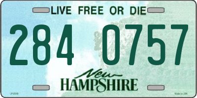 NH license plate 2840757
