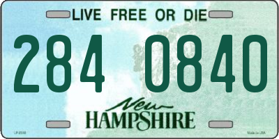NH license plate 2840840