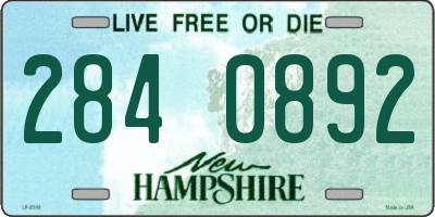 NH license plate 2840892