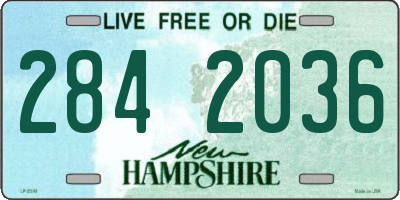 NH license plate 2842036