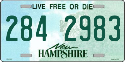 NH license plate 2842983