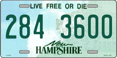 NH license plate 2843600