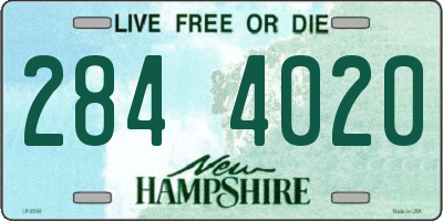 NH license plate 2844020