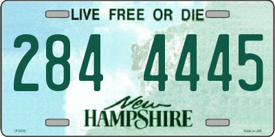 NH license plate 2844445