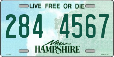 NH license plate 2844567
