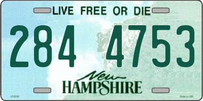 NH license plate 2844753