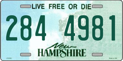 NH license plate 2844981