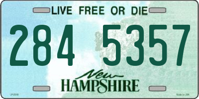 NH license plate 2845357