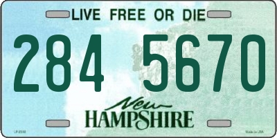 NH license plate 2845670