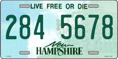NH license plate 2845678