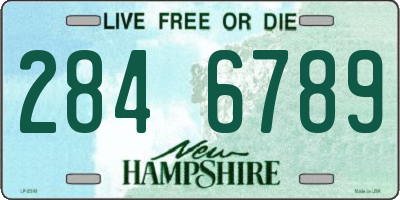 NH license plate 2846789