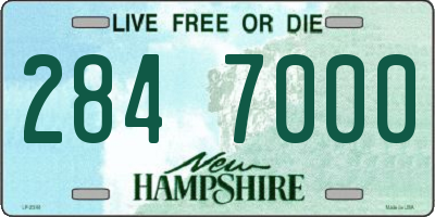 NH license plate 2847000