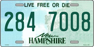 NH license plate 2847008
