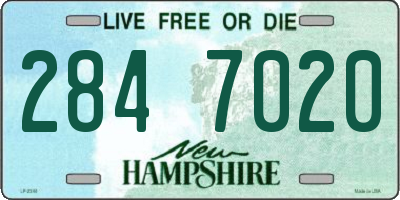 NH license plate 2847020