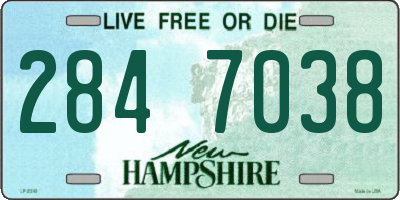 NH license plate 2847038