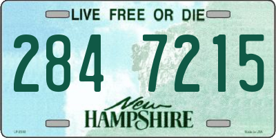 NH license plate 2847215