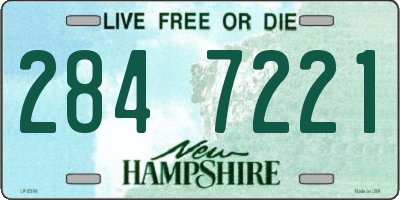 NH license plate 2847221