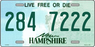 NH license plate 2847222